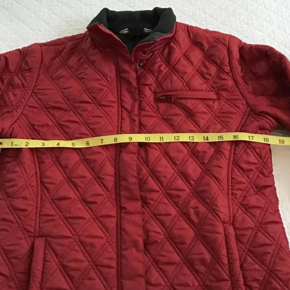 Eddie Bauer Womens XS Quilted Puff‎ Puffer Goose Down Coat Jacket Red Gorecore
